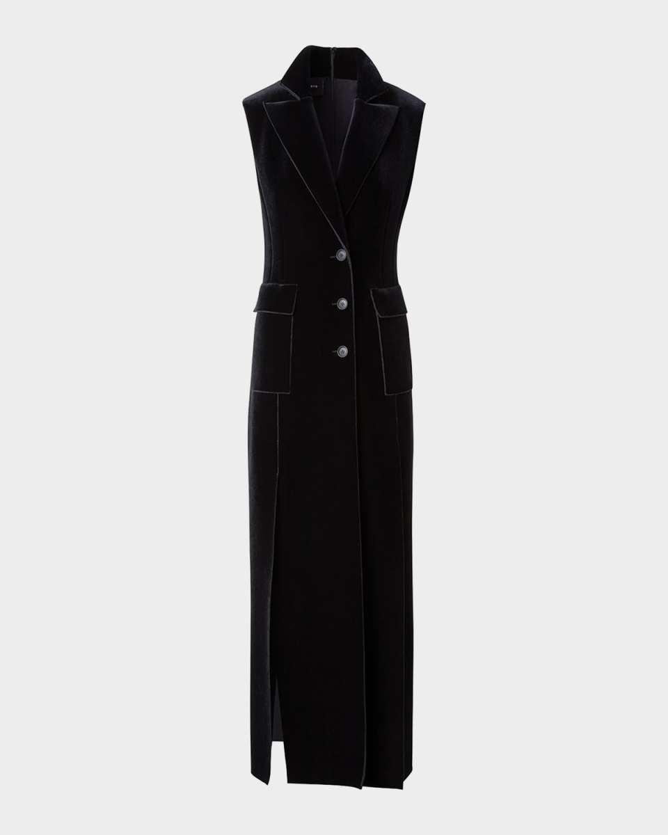 Neoprene Velvet Tuxedo Gown